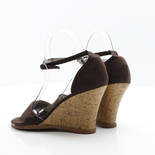 Fione Collection Womens Brown  Faux Suede Slingback Heel UK 5 EUR 38