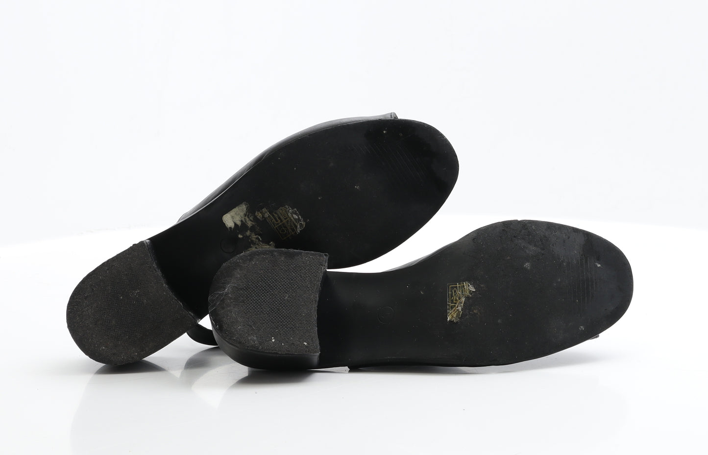 Lilley Womens Black  Faux Leather Slingback Heel UK 5 EUR 38