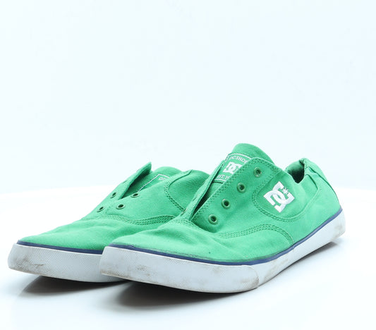 DC Shoes Mens Green  Fabric Trainer Casual 12