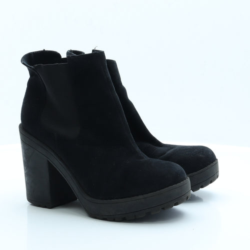 H&M Womens Black  Faux Suede Bootie Boot 7 EUR 40