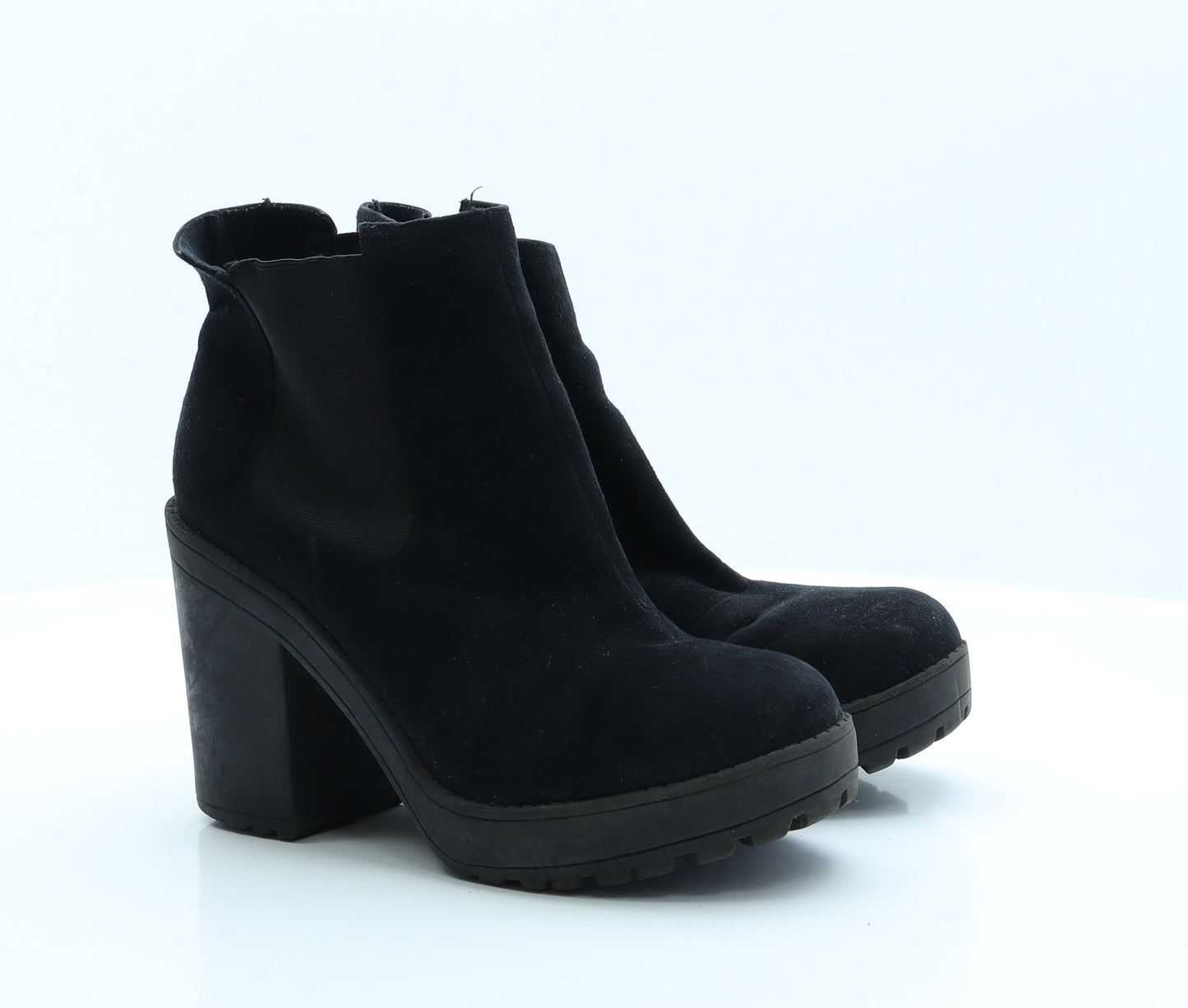 H&M Womens Black  Faux Suede Bootie Boot 7 EUR 40