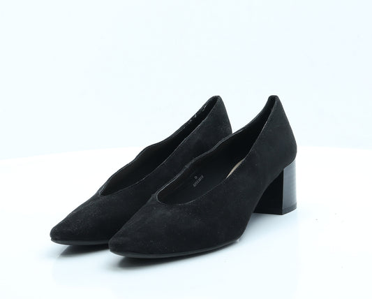 Marks and Spencer Womens Black  Faux Suede Court Heel 6