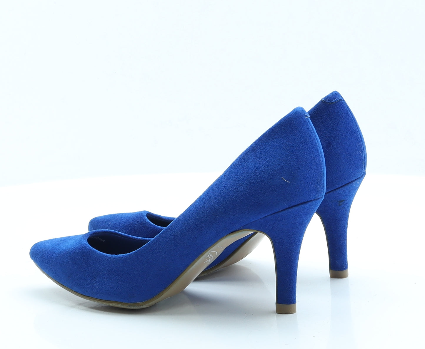Marks and Spencer Womens Blue  Faux Suede Court Heel 3.5 EUR 36