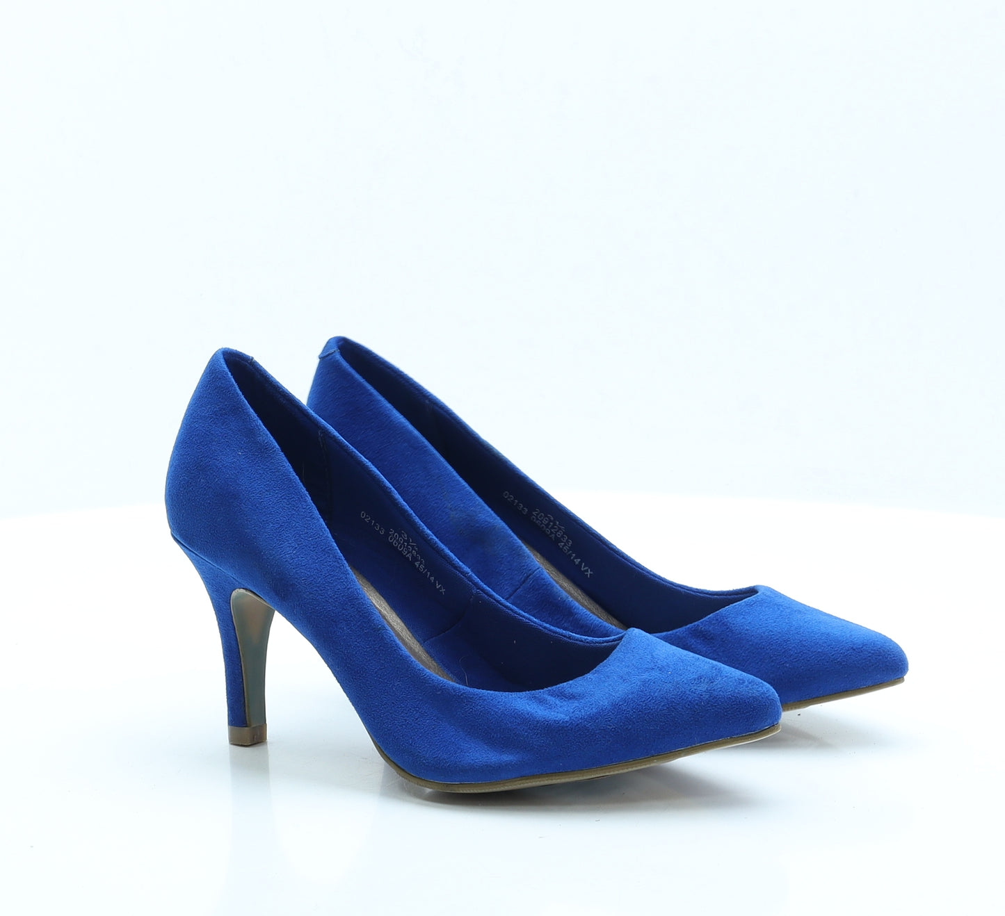 Marks and Spencer Womens Blue  Faux Suede Court Heel 3.5 EUR 36