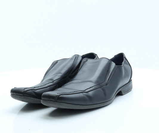 Giorgio Mens Black  Faux Leather Loafer Casual 10