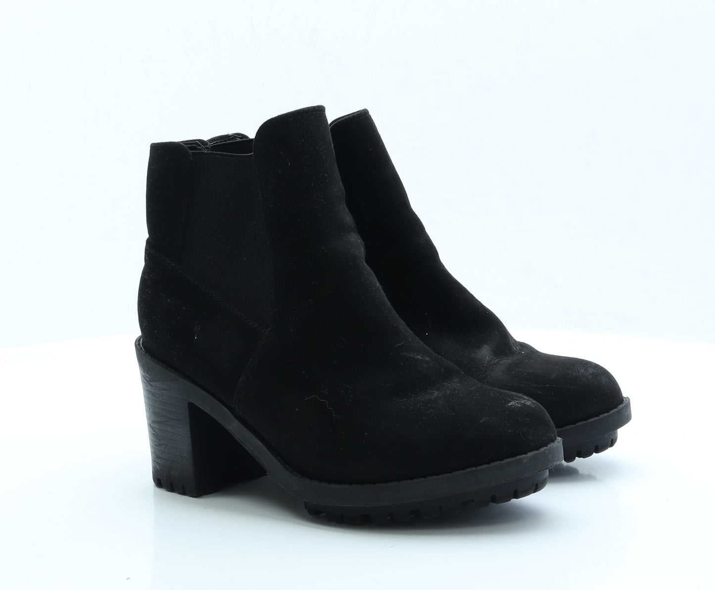 New Look Womens Black  Faux Suede Bootie Boot UK 6 EUR 39