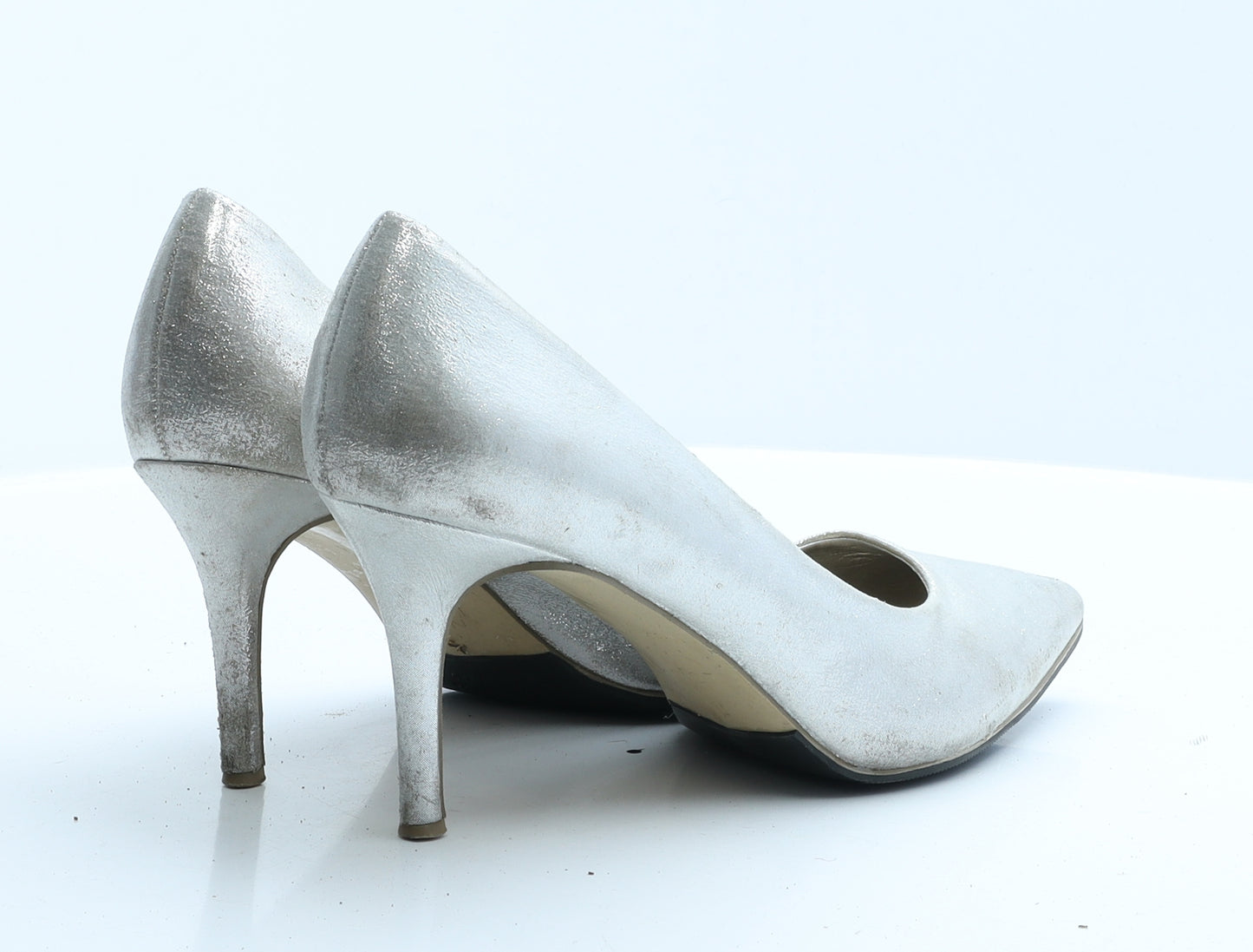 New Look Womens Silver  Polyester Court Heel 6 EUR 39