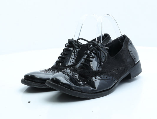 Preworn Mens Black Patent Leather Oxford Casual UK 9 EUR 42