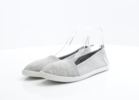 Primark Womens Grey Fabric Flat UK 6 EUR 39