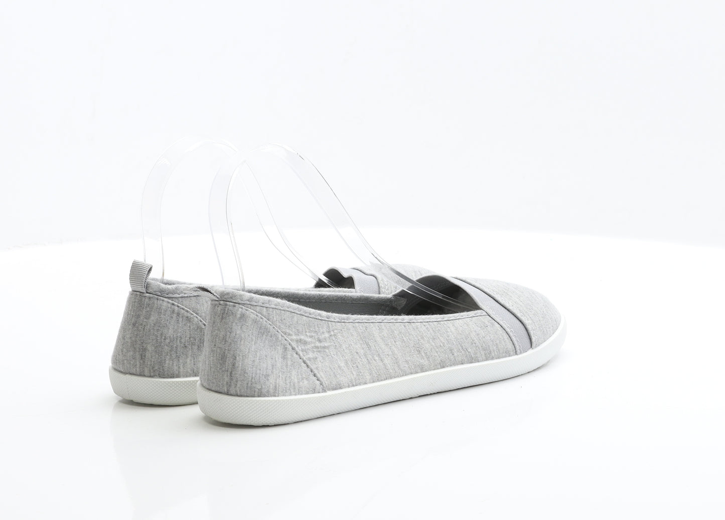 Primark Womens Grey Fabric Flat UK 6 EUR 39