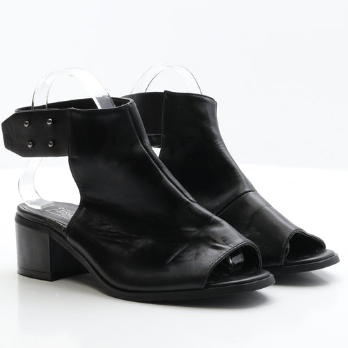 Truffle Collection Womens Black Faux Leather Slingback Heel UK 5 EUR 38