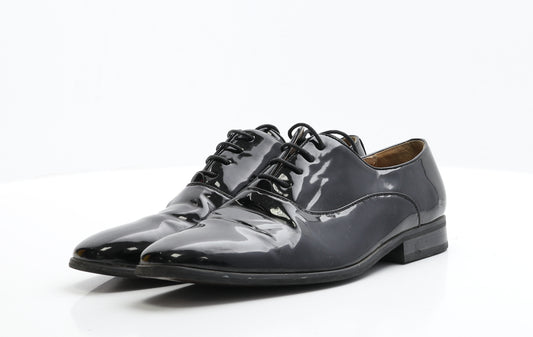 Goor Mens Black Patent Leather Oxford Dress UK 6 EUR 39