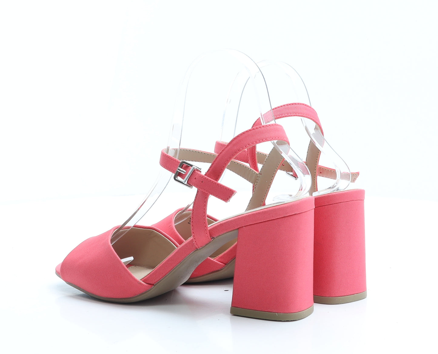 Debenhams Womens Red Polyester Strappy Heel UK 4 EUR 37
