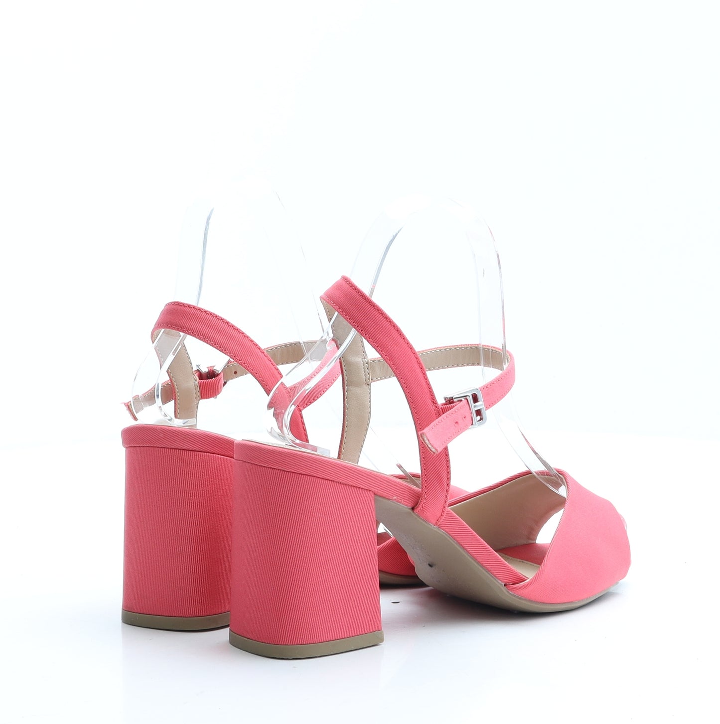 Debenhams Womens Red Polyester Strappy Heel UK 4 EUR 37