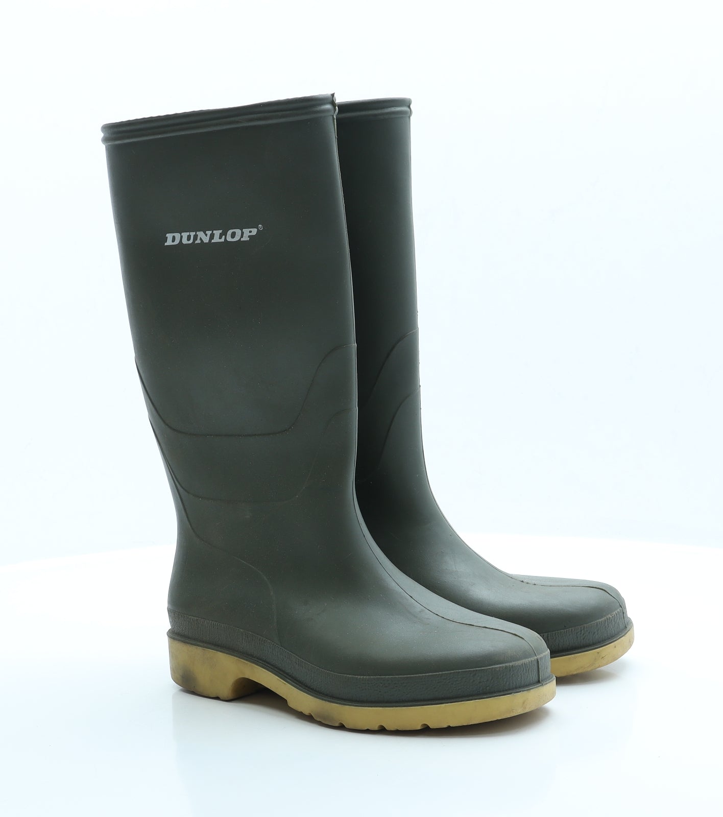 Dunlop Womens Green Rubber Wellies Boot UK 3 EUR 36 Preworn Ltd