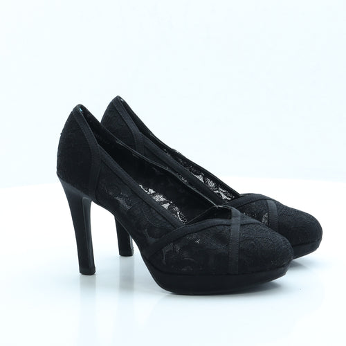 New Look Womens Black Polyester Court Heel UK 4 EUR 37