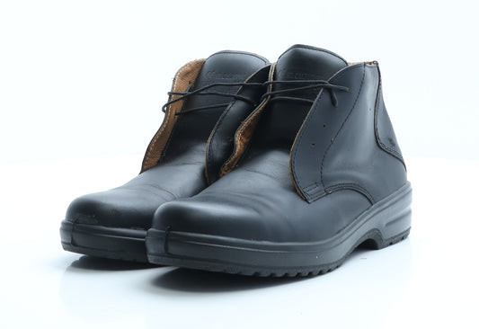 Coccola by Elles Mens Black Faux Leather Combat Boot UK 8.5 EUR 42