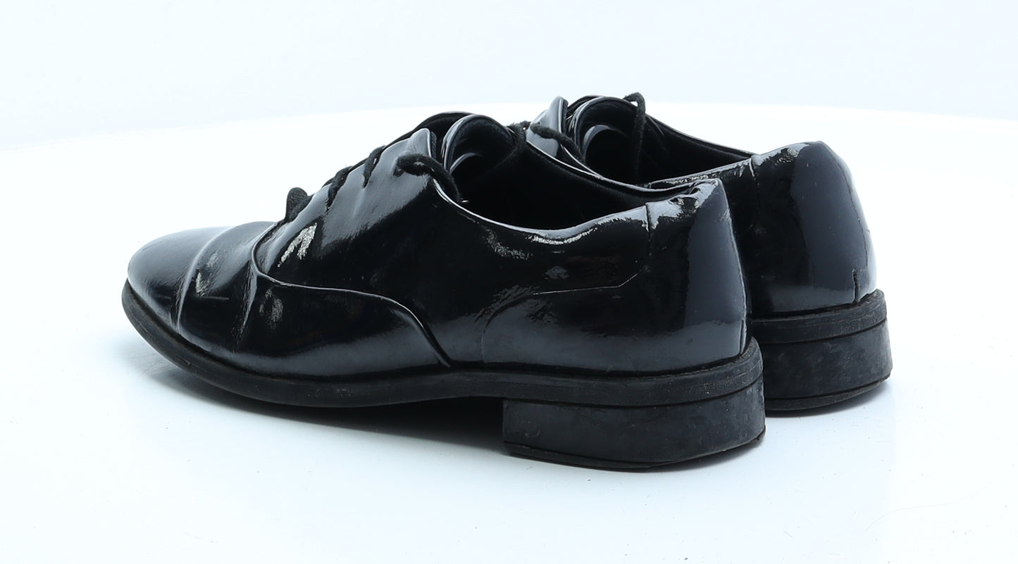 Clarks Womens Black Patent Leather Flat UK 6 EUR 39