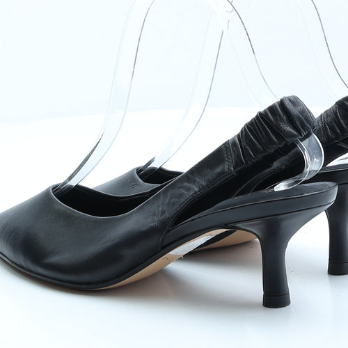 Clarks Womens Black Faux Leather Court Heel UK 4.5 EUR 37.5
