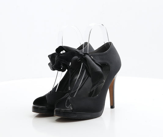 Carvela Womens Black Faux Silk Strappy Heel UK 4 EUR 37