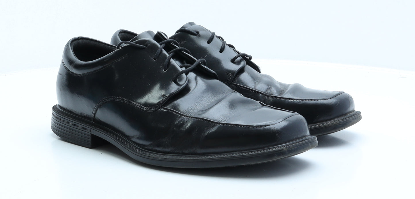 Rockport Mens Black Faux Leather Oxford Dress UK 9.5 EUR 42.5