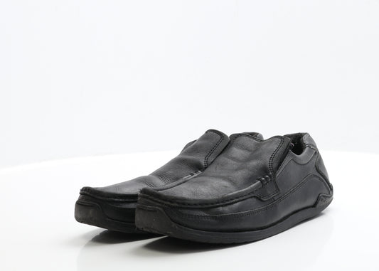 Pod Mens Black Leather Loafer Casual UK 7 EUR 41