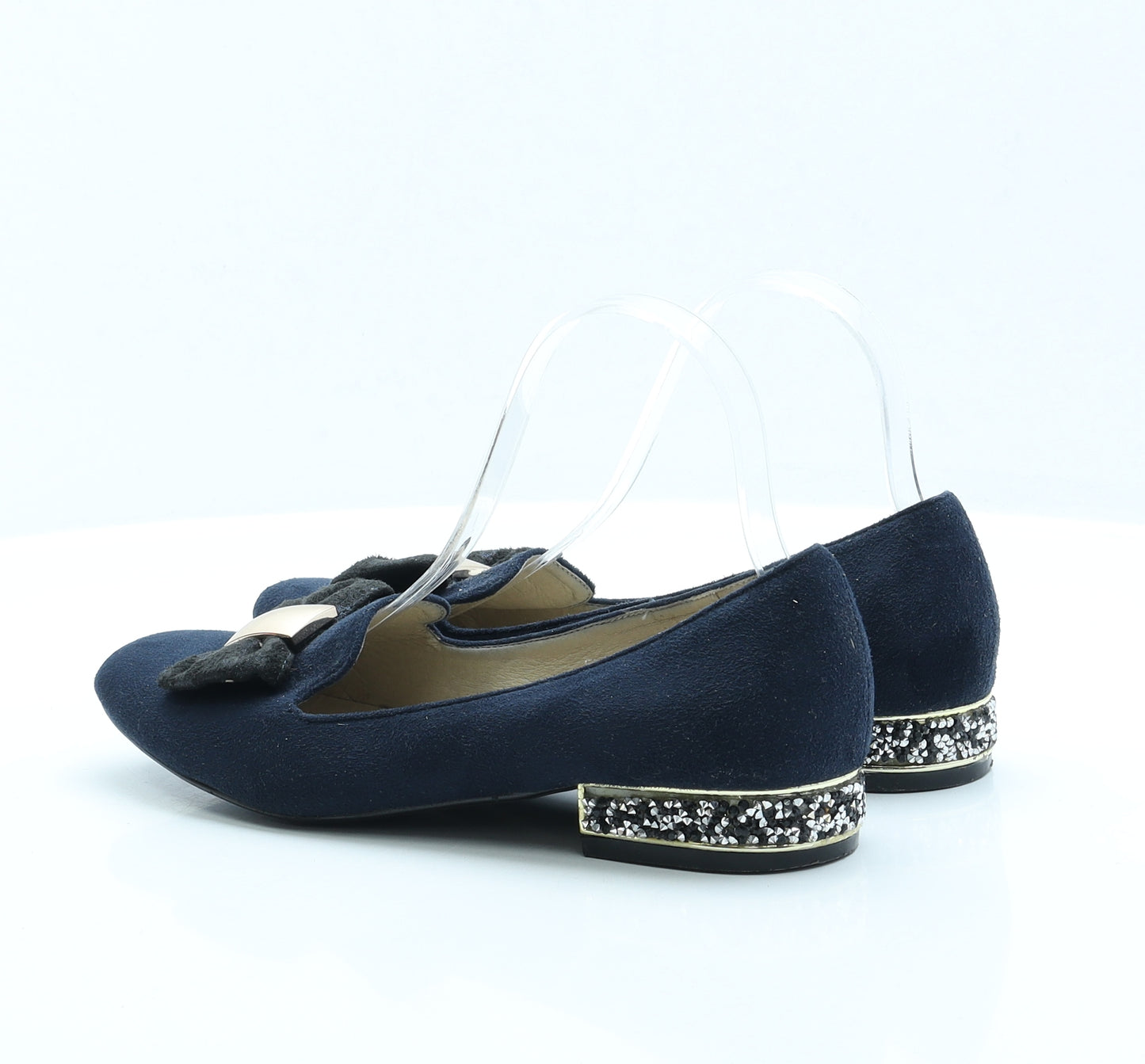 Lunar Womens Blue Faux Suede Ballet Flat UK 6 EUR 39