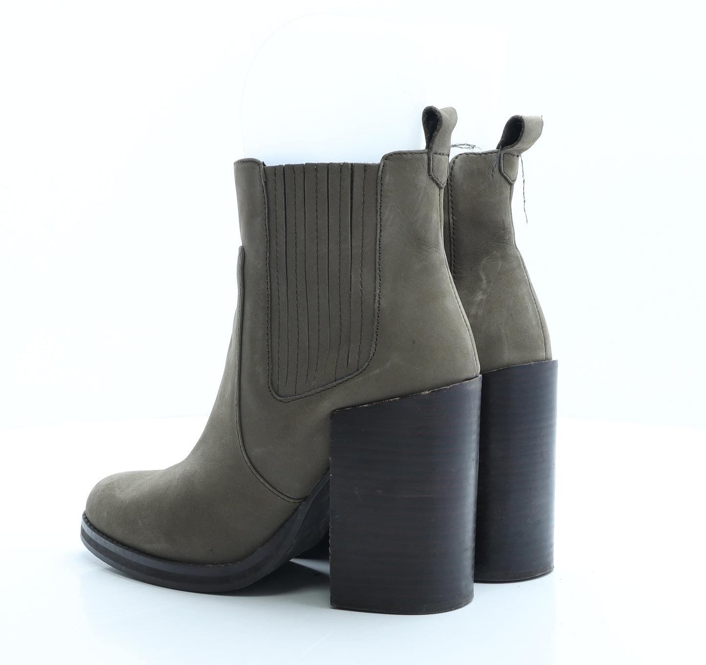 New Look Womens Green Faux Suede Bootie Boot UK 6 EUR 39