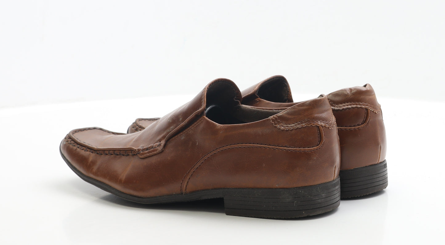 Primark Mens Brown Faux Leather Loafer Casual UK 8 EUR 42