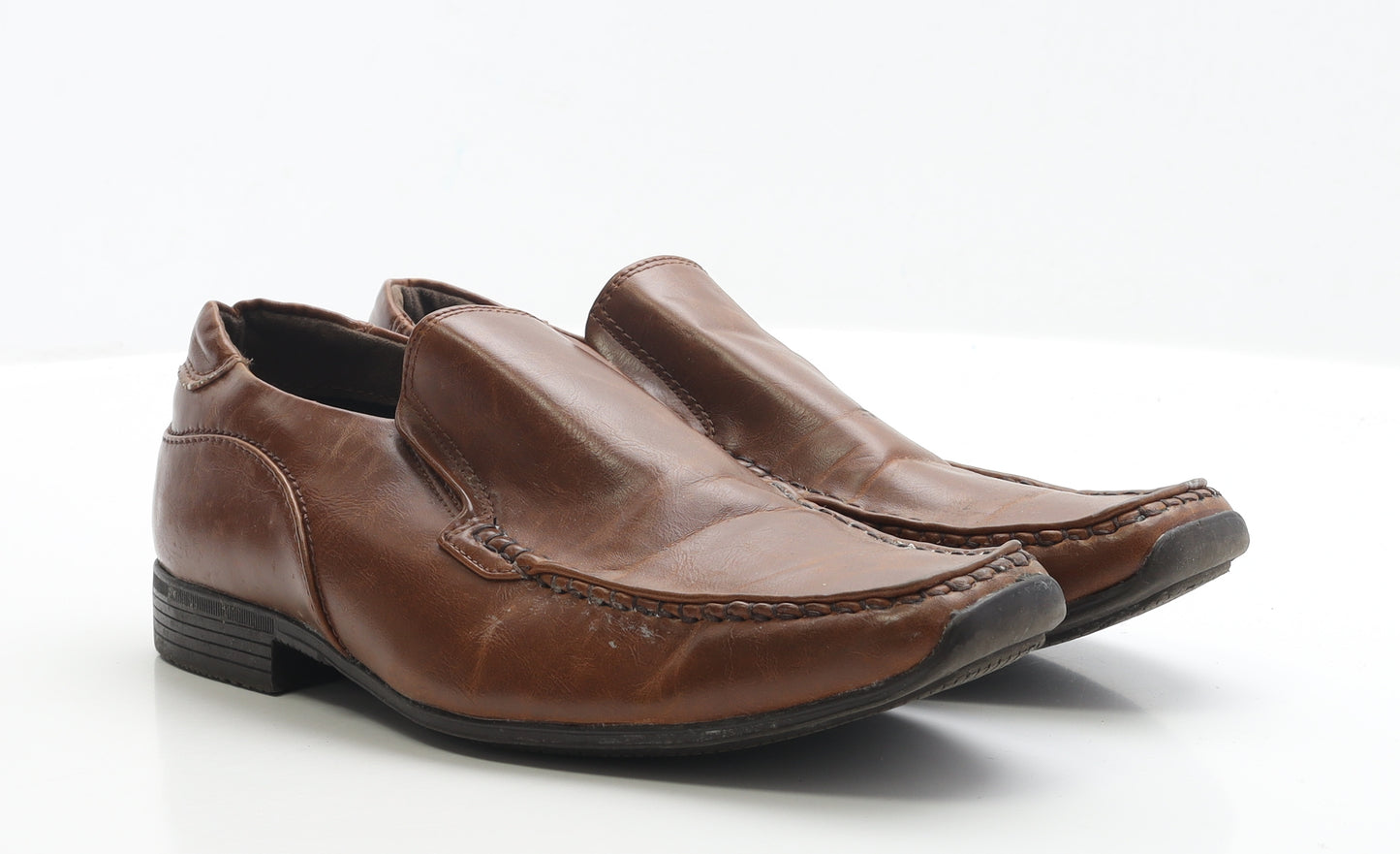 Primark Mens Brown Faux Leather Loafer Casual UK 8 EUR 42