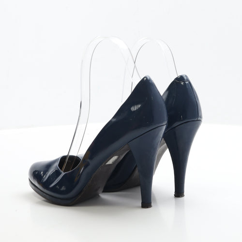 Limited Collection Womens Blue PVC Court Heel UK 4.5