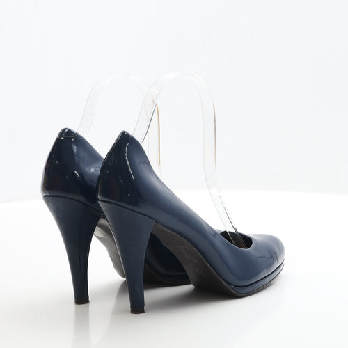 Limited Collection Womens Blue PVC Court Heel UK 4.5