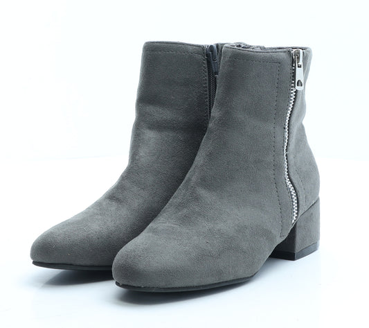 Marks and Spencer Womens Grey Polyester Bootie Boot UK 3