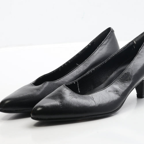 Pritzi Womens Black Faux Leather Court Heel UK 7