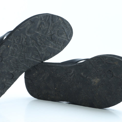 Quiksilver Mens Black Geometric Rubber Flip-Flop Slipper UK 8