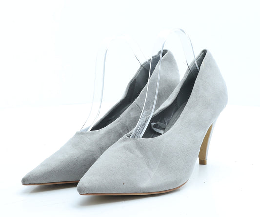 Papaya Womens Grey Polyester Heel UK 7 EUR 41