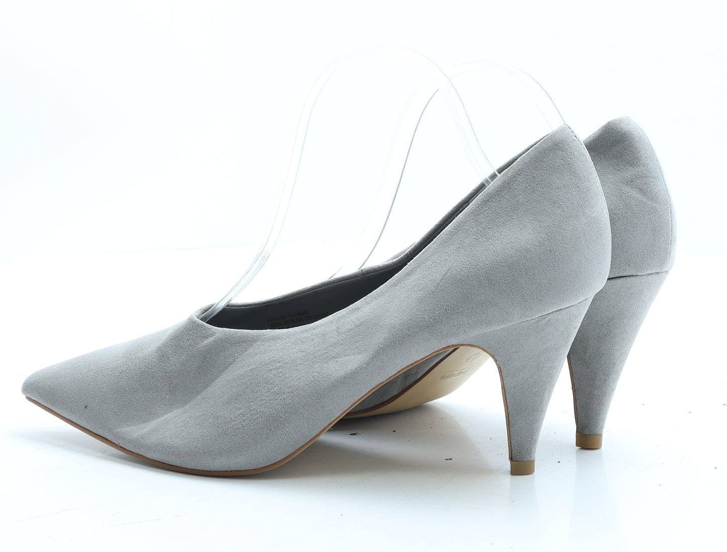 Papaya Womens Grey Polyester Heel UK 7 EUR 41