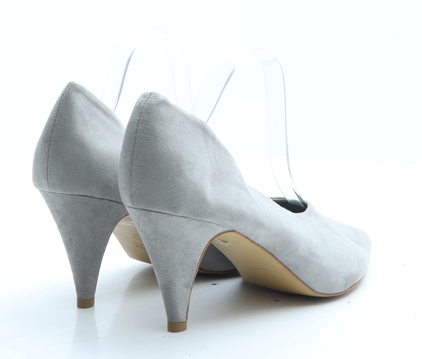 Papaya Womens Grey Polyester Heel UK 7 EUR 41