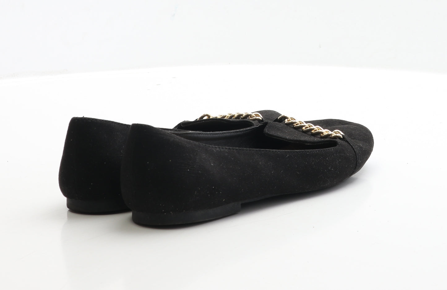 Matalan Womens Black Faux Suede Ballet Flat UK 5 EUR 38