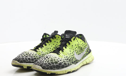 Nike Mens Green Geometric Polyester Trainer UK 6 EUR 40 - Nike free TR Fit 5