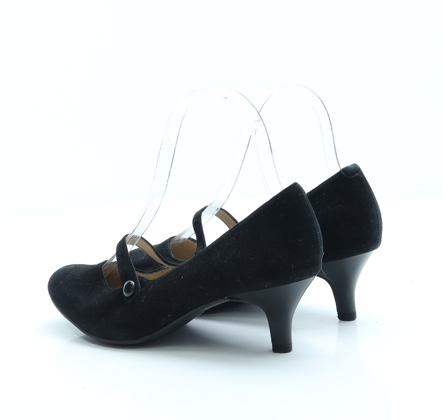 FootGlove Womens Black Polyester Court Heel UK 4