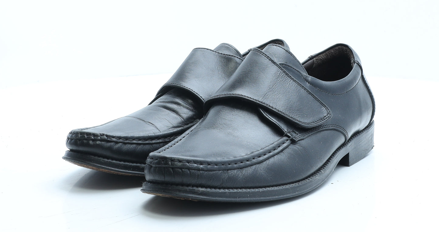 Clifford James Womens Black Leather Loafer Casual UK 9