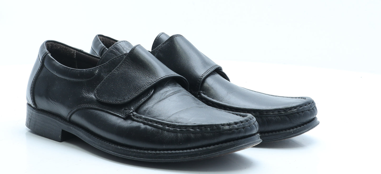 Clifford James Womens Black Leather Loafer Casual UK 9