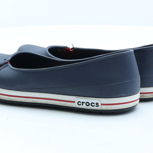 Crocs Womens Blue Rubber Flat UK 3 EUR 36