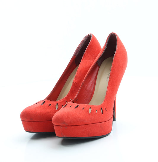 New Look Womens Red Polyester Platform Heel UK 5 EUR 38