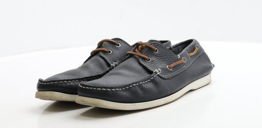 NEXT Mens Blue Leather Boat Shoe Casual UK 8 42
