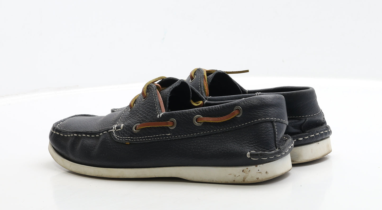 NEXT Mens Blue Leather Boat Shoe Casual UK 8 42