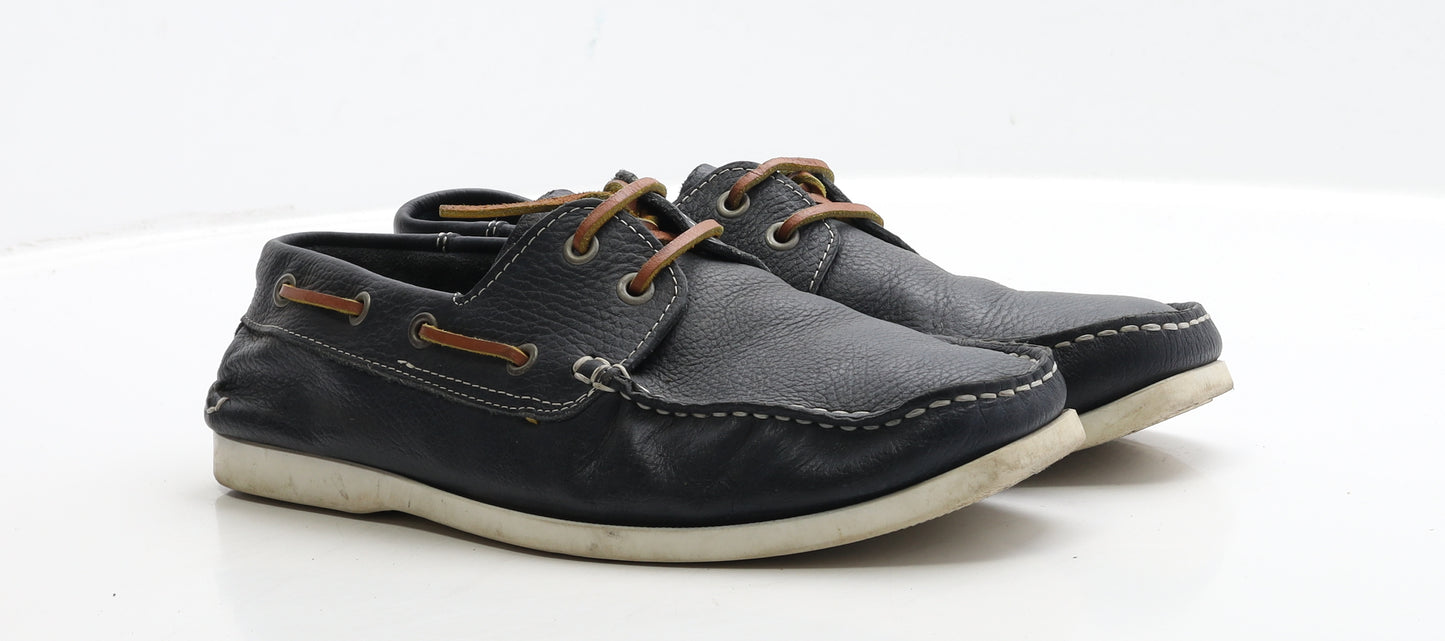 NEXT Mens Blue Leather Boat Shoe Casual UK 8 42