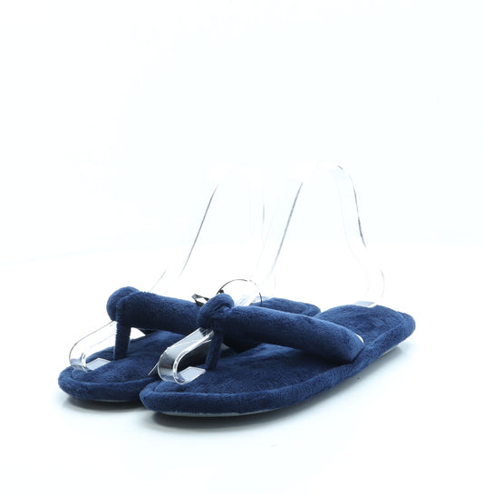 Debenhams Womens Blue Polyester Thong Slipper UK