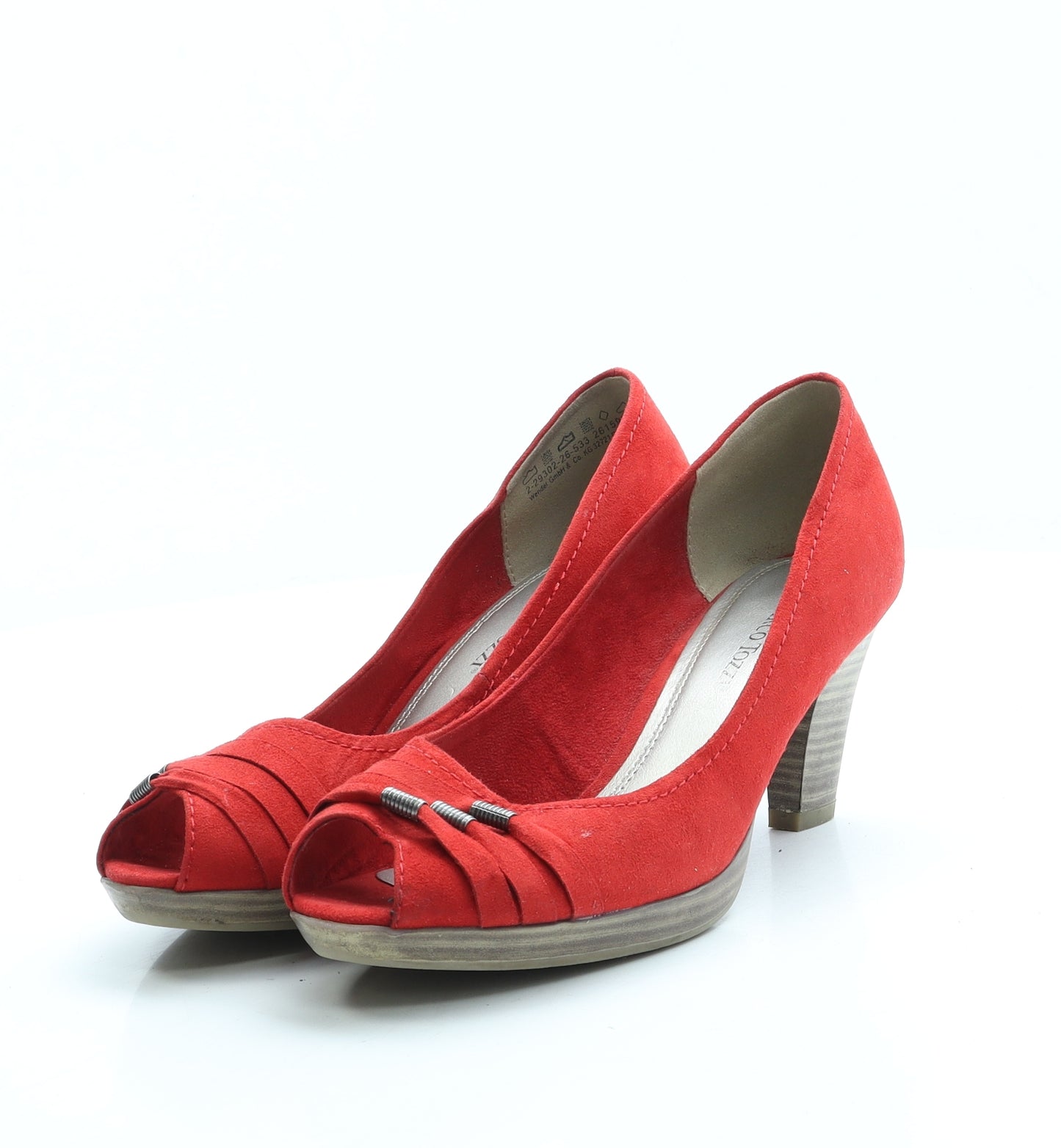 Marco Tozzi Womens Red Suede Court Heel UK 7 40